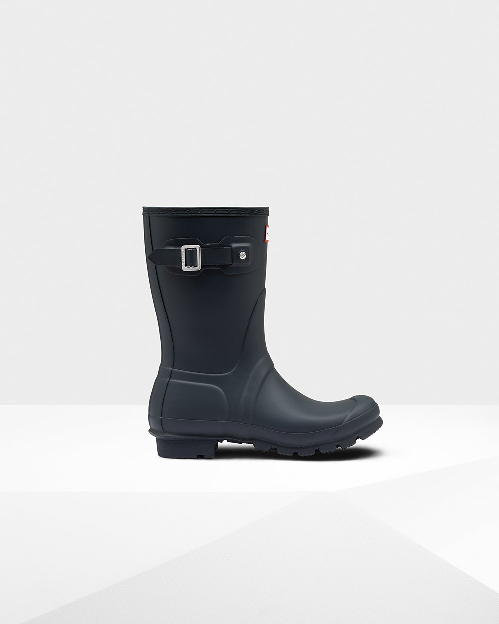 Hunter Original Short Rain Boots - Sale Womens Navy - HCVJSR845